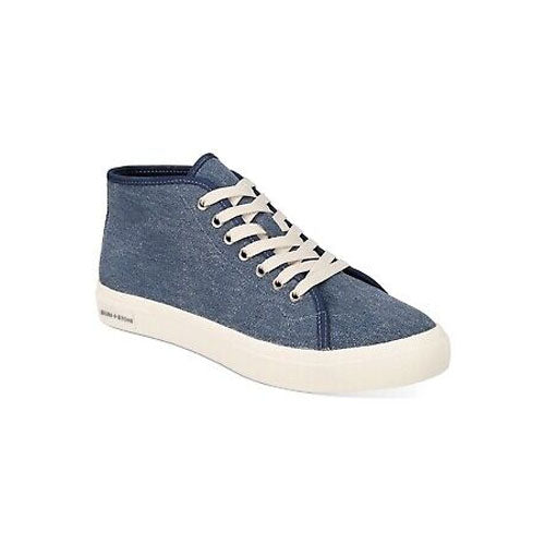 Sun Stone Mens Mid-Top Lace-Up Sneakers Chambray 11