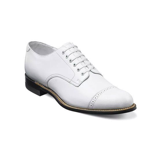 Stacy Adams Madison Cap Toe Oxford White 12D